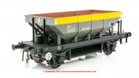 4384 Heljan Dogfish Ballast Hopper Wagon ZVF number DB993016 in Dutch Grey / Yellow livery
